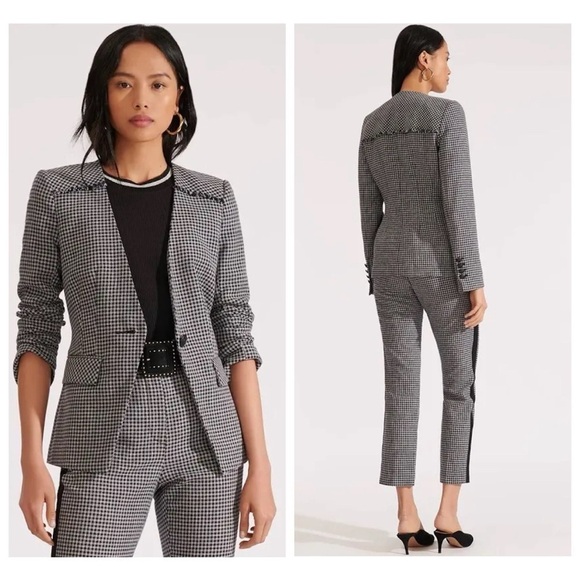 Veronica Beard Callum Dickey Blazer and Gemini Pant Check Gingham Set Size 8 - Picture 1 of 16